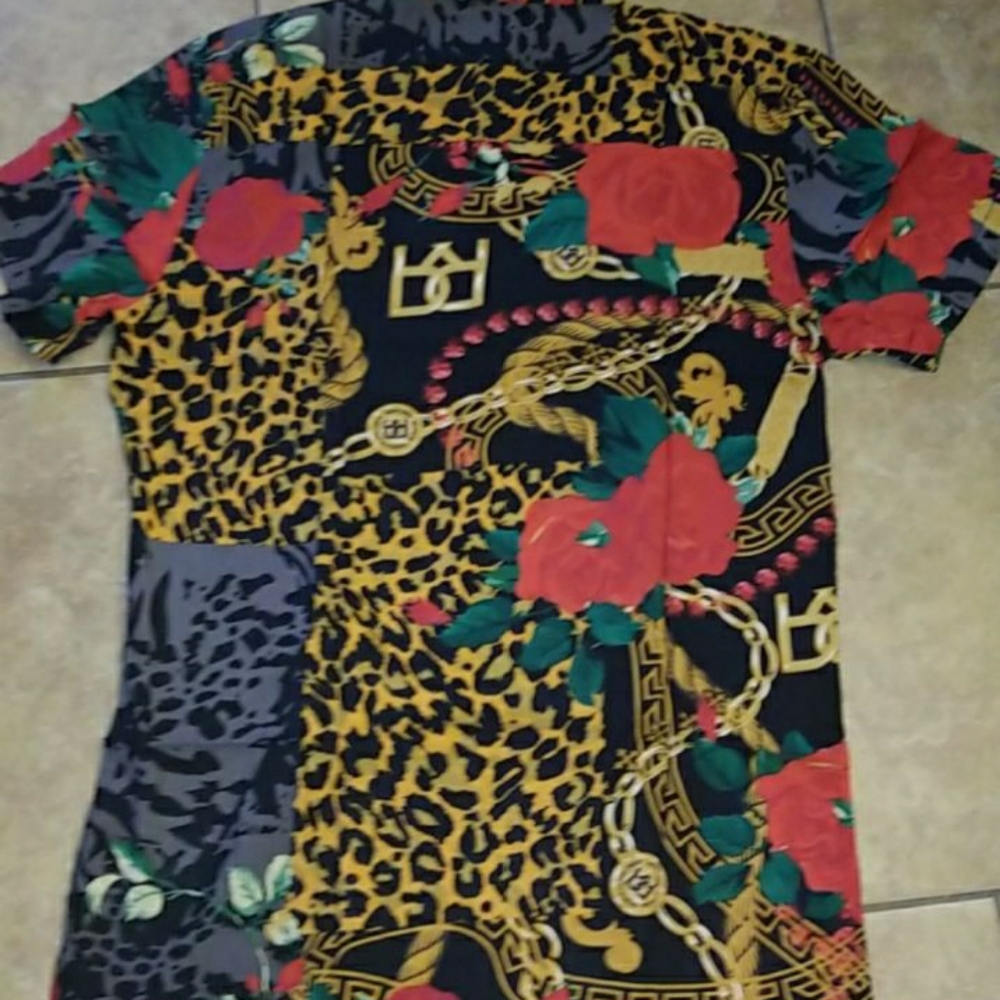 🆕️ Floral Gold Chain Woven Shirt S,M,L,XL - Picture 6 of 10